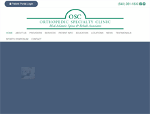 Tablet Screenshot of orthospecialty.com